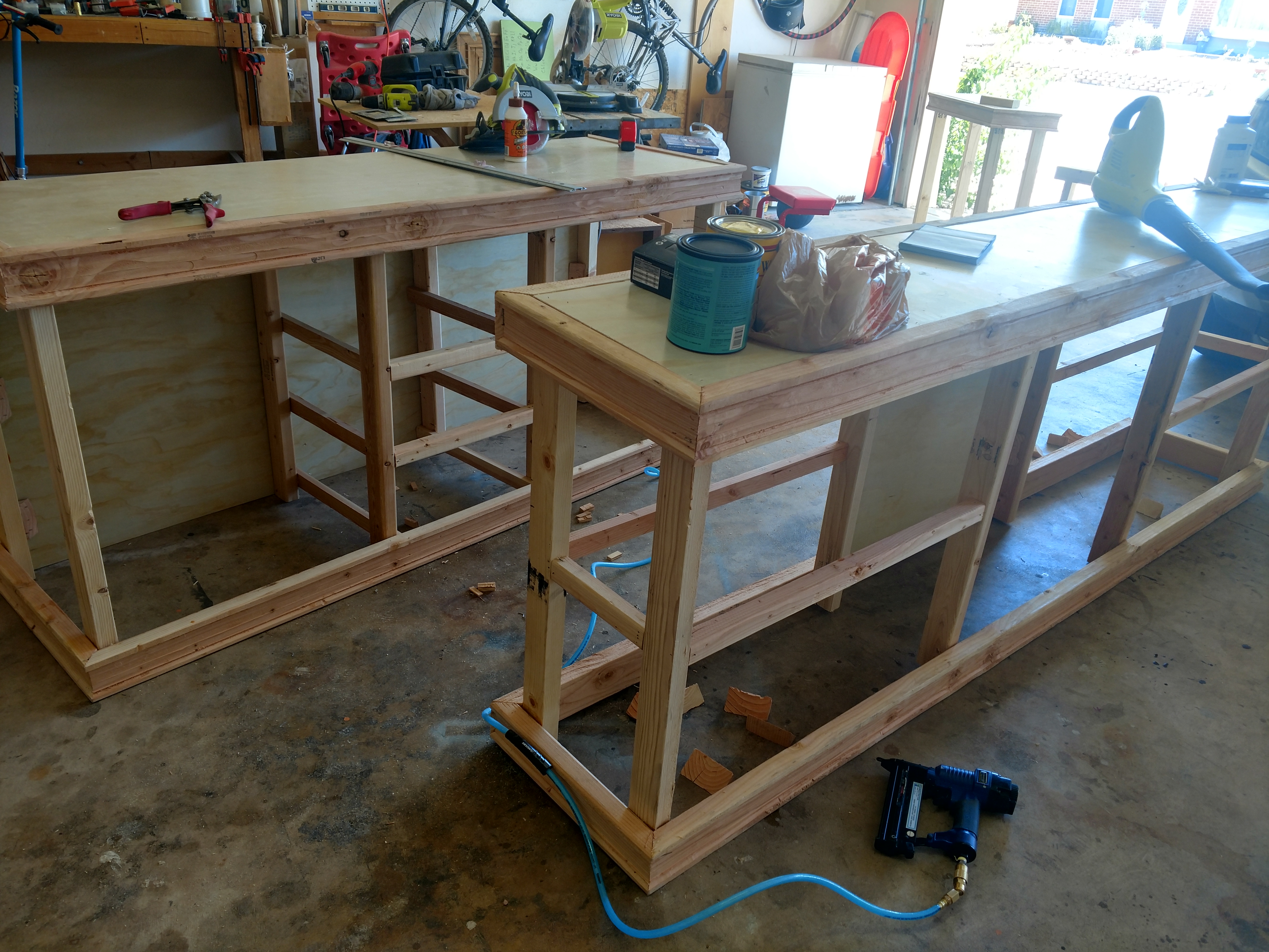 Custom furniture with storage shelves