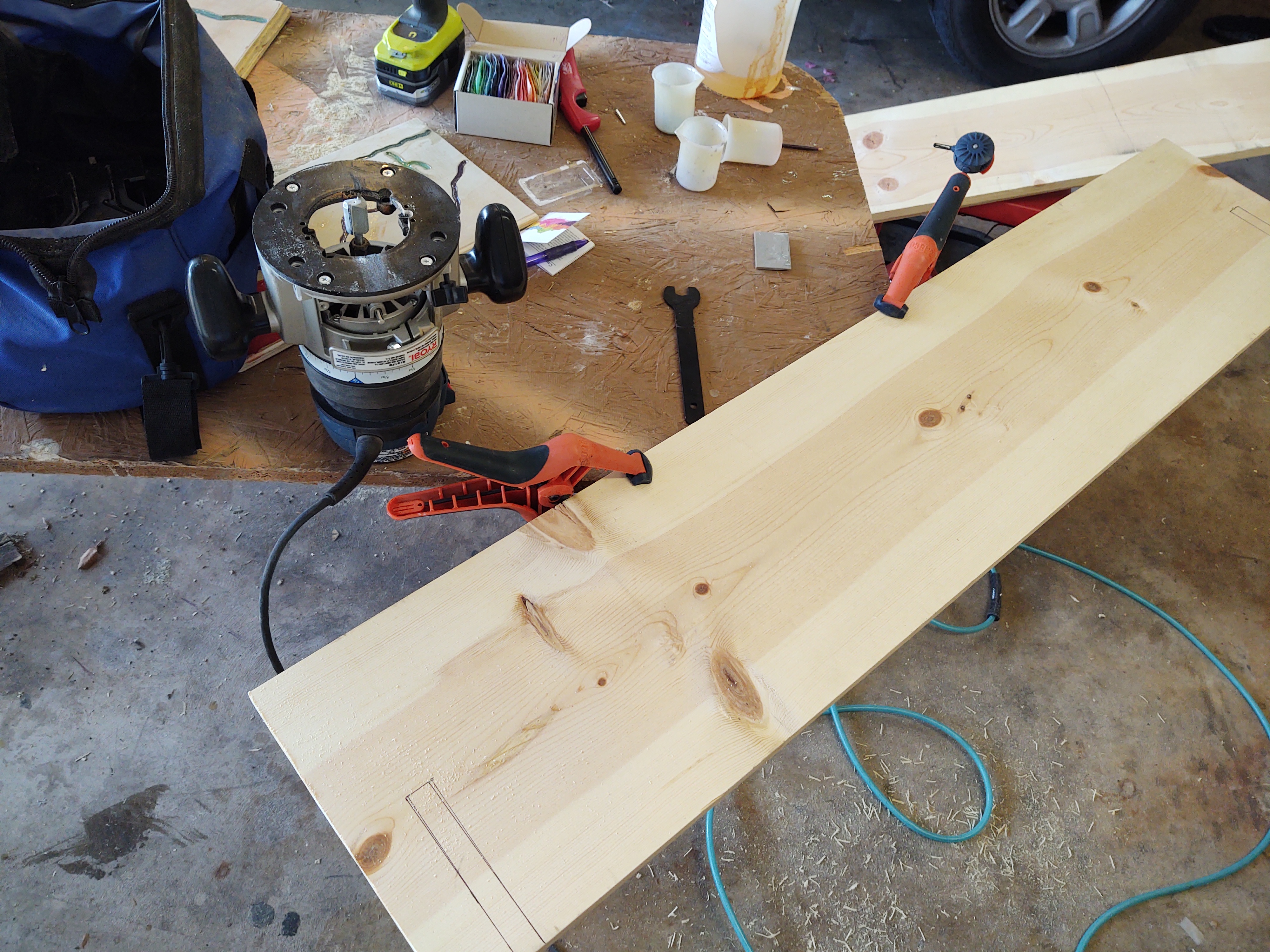 Router work on custom wood piece